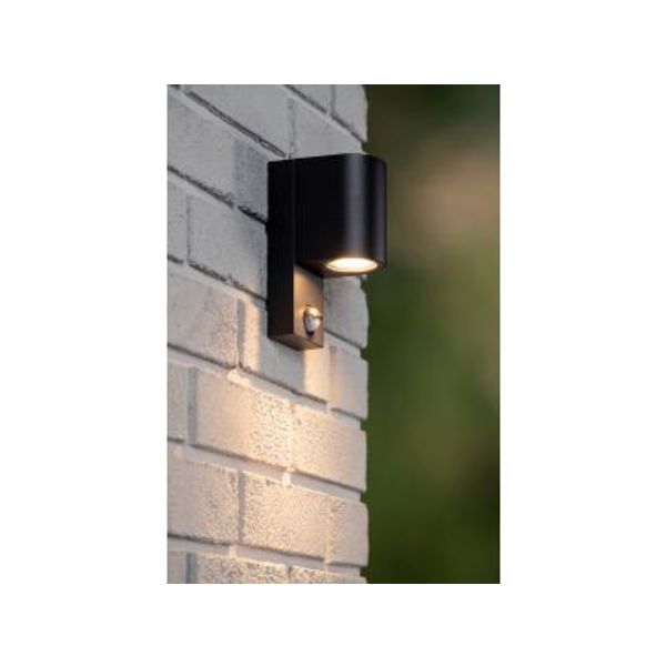 Lucide ZARO IR Wandspot Buiten-Zwart-1xGU10-7W-IP65