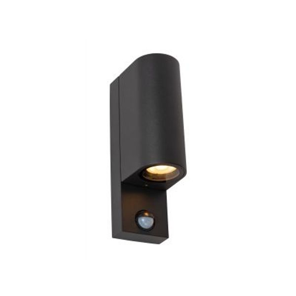 Lucide ZARO IR Wandspot Buiten-Zwart-2xGU10-7W-IP65