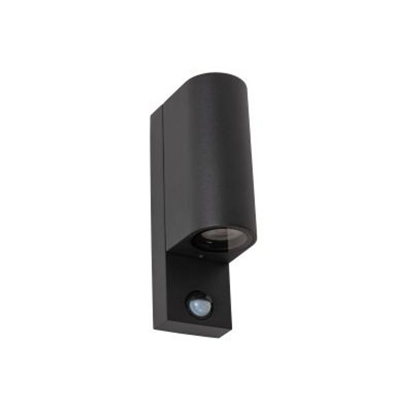 Lucide ZARO IR Wandspot Buiten-Zwart-2xGU10-7W-IP65