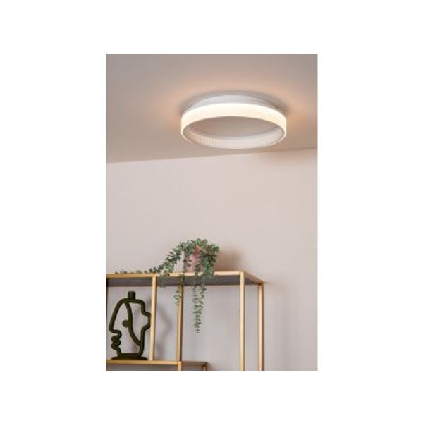 Lucide ESTREJA Plafonnière-Wit-Ø40-LED Dimb.-40W