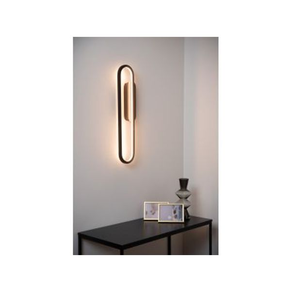 Lucide THELMA Wandlamp-Zwart-LED Dimb.-22W2700K-Alumin.