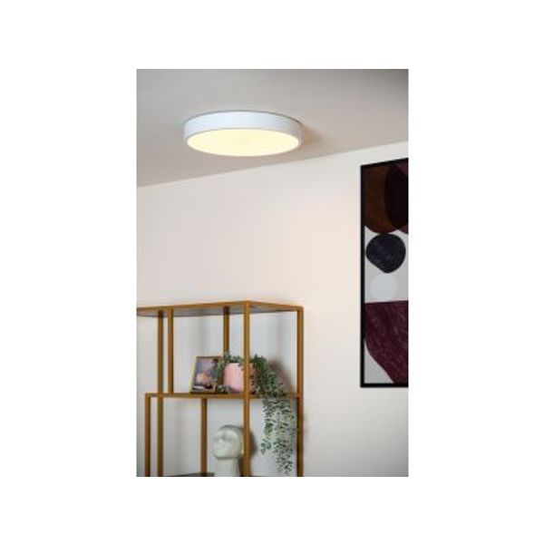 Lucide UNAR Plafonnière-Wit-Ø39,5-LED Dimb.-24W-2700K