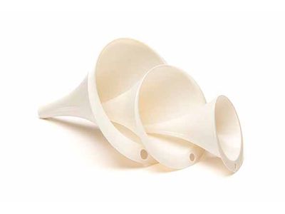 Amuse Trechter Set3 D7,7-d10,7-d13,6cm Wit