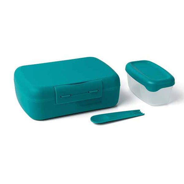 DBP Amuse Brunchbox Deep Sea Green Met Spork 21x15,6xh7,1cm