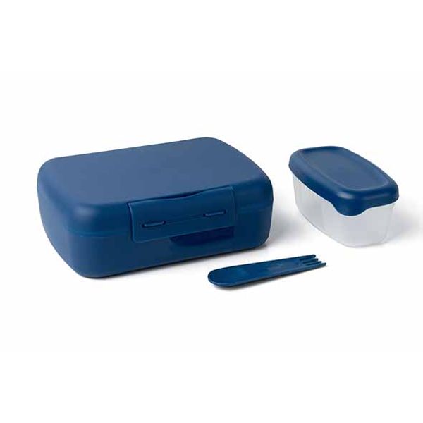 DBP Amuse Brunchbox Navy Met Spork 21x15,6xh7,1cm