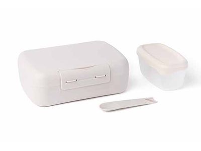 Amuse Brunchbox Sand Met Spork 21x15,6xh7,1cm
