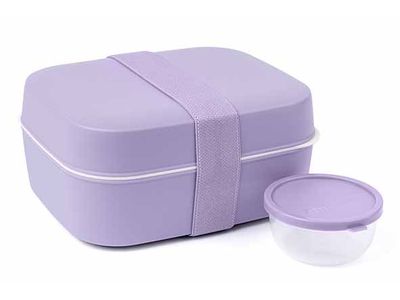 Amuse Lunchbox 3-in-1 Lavender 18,5x15 Xh8,2cm