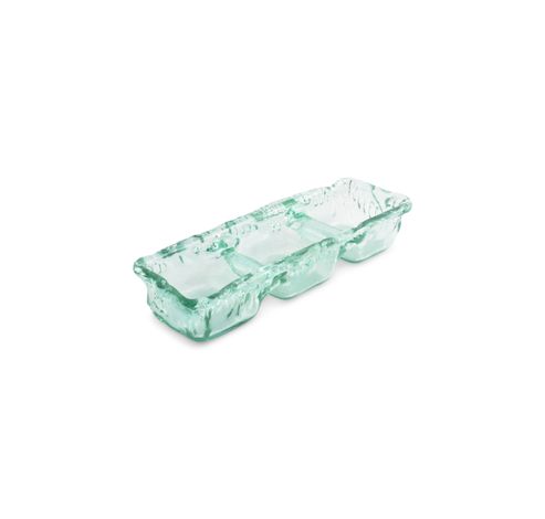 Ecovitra Serveerschaal 32x10xH5,5cm 3 delen green  F2D