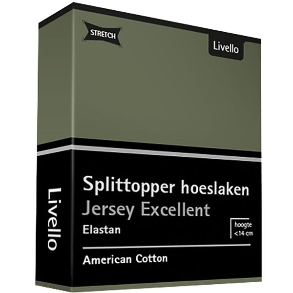 Livello Home Hoeslaken Splittopper Jersey Excellent Green 140x200