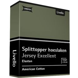 Livello Home Hoeslaken Splittopper Jersey Excellent Green 180x200 