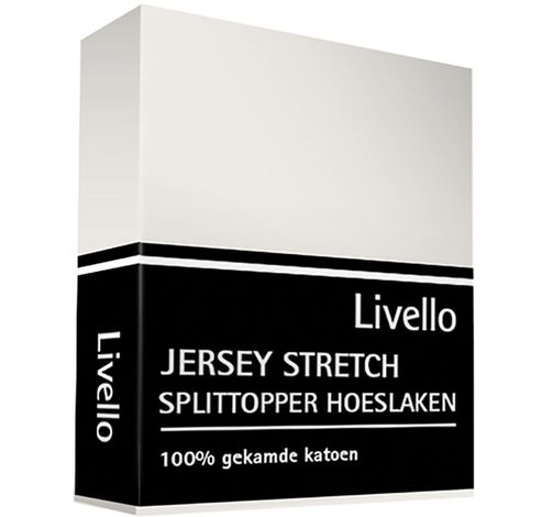 Hoeslaken Splittopper Jersey Offwhite 140x200/210  Livello Home