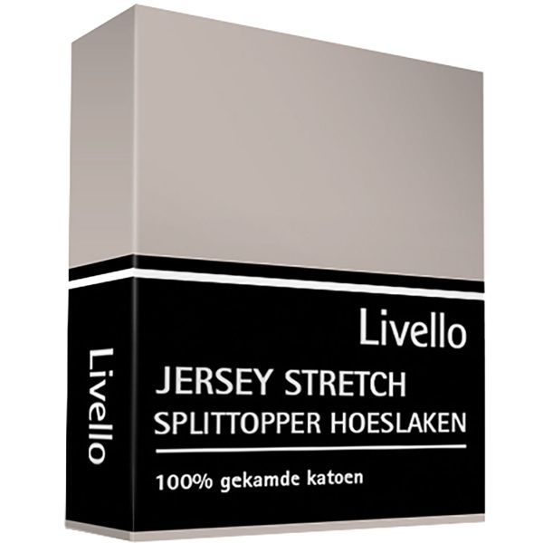 Livello Home Hoeslaken Splittopper Jersey Stone 160x200/210