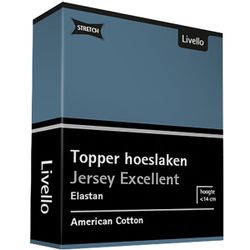 Livello Home Hoeslaken Topper Jersey Excellent Blue 180x200