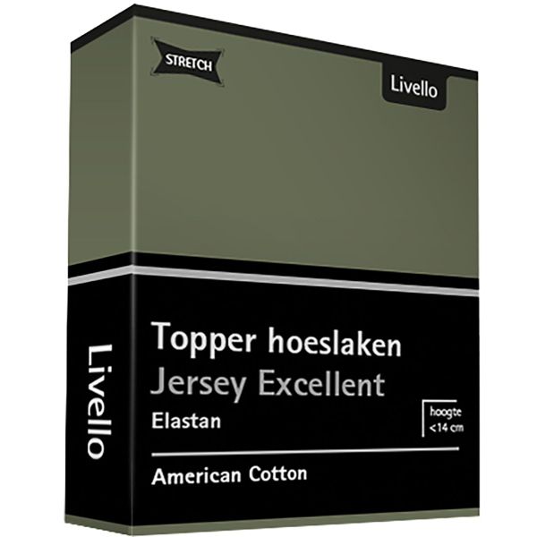 Livello Home Hoeslaken Topper Jersey Excellent Green 90x200