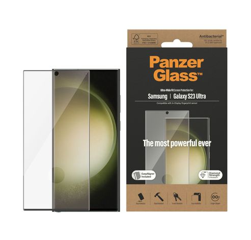 7317 Screen Protector Samsung Galaxy S23 Ultra | Ultra-Wide Fit w. EasyAligner  PanzerGlass