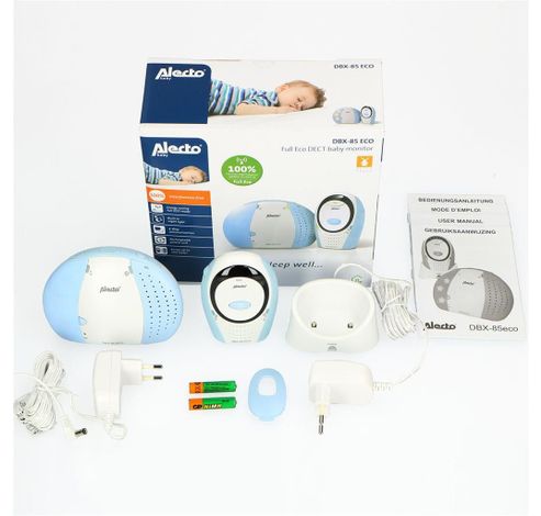 Full Eco DECT babyfoon, wit/blauw  Alecto