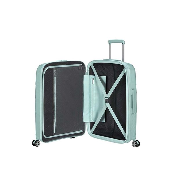 American Tourister Starvibe Spinner 67 Expandable metallic surf blue