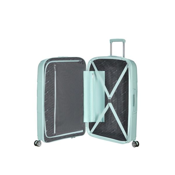 American Tourister Starvibe Spinner 77 Expandable metallic surf blue