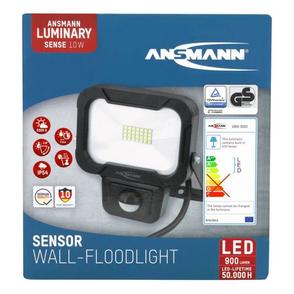 Ansmann VERSTRALER LED 10W 800LM (WAND+SENSOR)