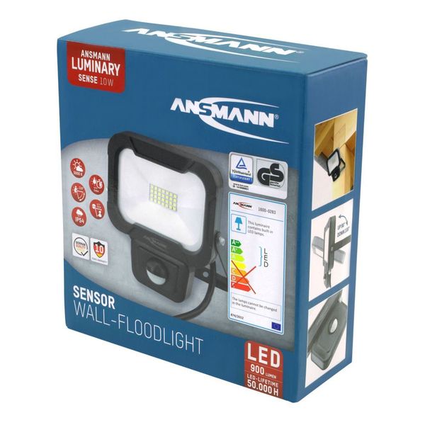 Ansmann VERSTRALER LED 10W 800LM (WAND+SENSOR)