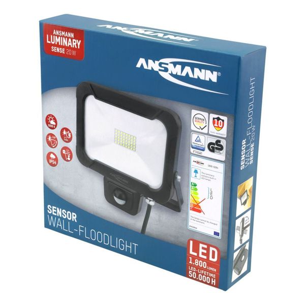 Ansmann VERSTRALER LED 20W 1600LM (WAND+SENSOR)