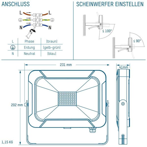 Ansmann VERSTRALER LED 30W 2400LM (WAND)