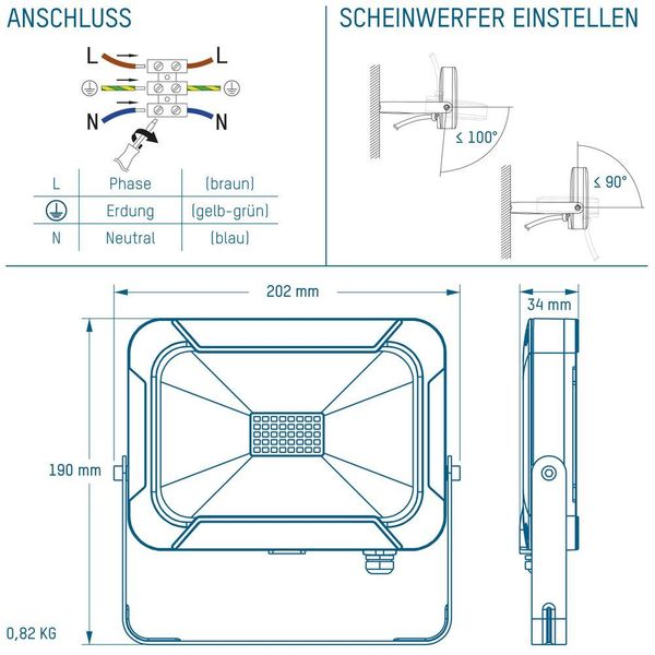 Ansmann VERSTRALER LED 20W 1600LM (WAND)