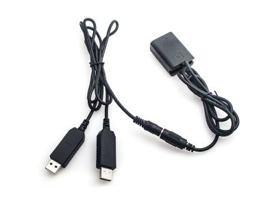 NP-FW50 Full Decoding Dummy Battery + Dual USB Cable