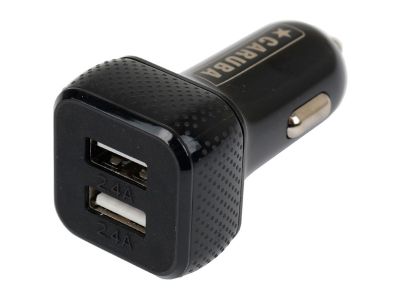 Duo USB Car Charger 4.8 Amp Black