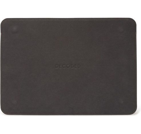 Leather Frame Sleeve for Macbook 13 inch antracite    Decoded