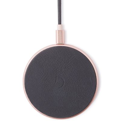 Leather QI Wireless Charger Rose/Antracite            Decoded