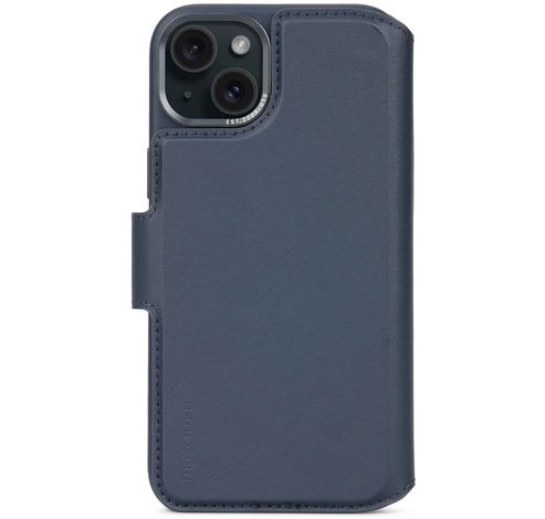 Leather Detachable Wallet iPhone 15 Navy          Decoded