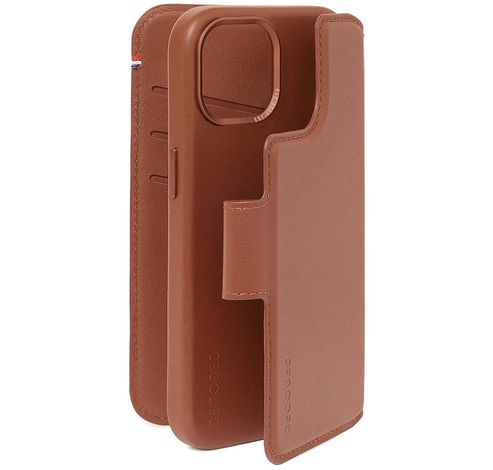 Leather Detachable Wallet iPhone 15 Tan           Decoded