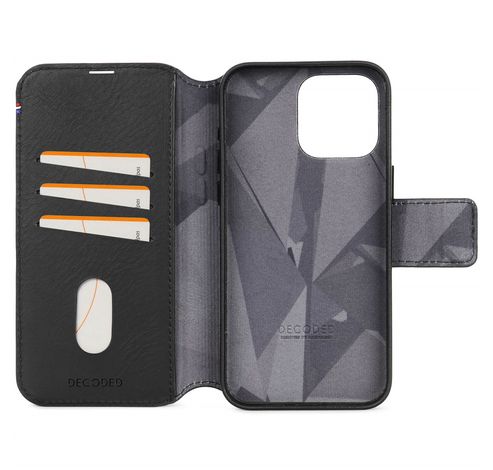 Leather Detachable Wallet iPhone 15 Pro Max Black  Decoded