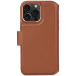 Leather Detachable Wallet iPhone 15 Pro Max Tan  