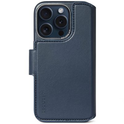 Leather Detachable Wallet iPhone 15 Pro Max Navy 