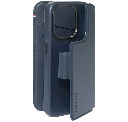 Leather Detachable Wallet iPhone 15 Pro Max Navy  Decoded