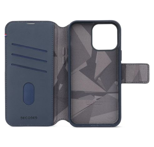 Leather Detachable Wallet iPhone 15 Pro Max Navy  Decoded