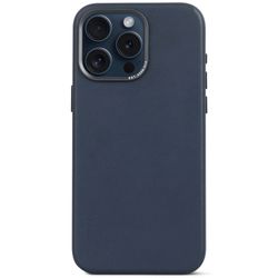 Decoded Leather Backcover iPhone 15 Pro Max Navy         