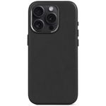 Leather Backcover iPhone 15 Pro Black            