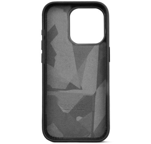 Leather Backcover iPhone 15 Pro Black             Decoded