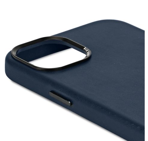 Leather Backcover iPhone 15 Navy                  Decoded