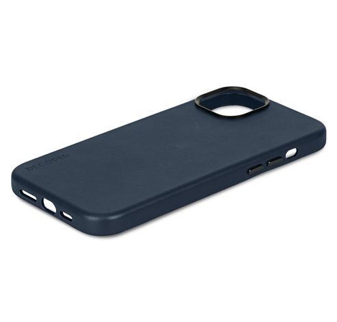 Leather Backcover iPhone 15 Navy                  Decoded