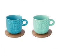 Loop Green Blue  mug 250ml Acacia Sauc (2 st) 