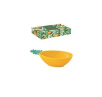 COFFRET BOL ANANAS 17,5 x 11,5 CM EN PORCELAINE 