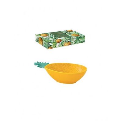 COFFRET BOL ANANAS 17,5 x 11,5 CM EN PORCELAINE 