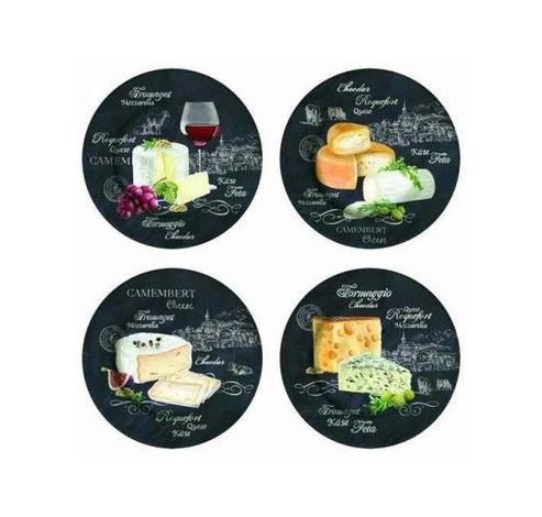 COFFRET 4 ASSIETTES A FROMAGE D19CM  Easy Life