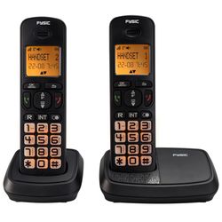 Fysic FX-5520 - Senioren DECT telefoon met grote toetsen en 2 handsets, zwart 