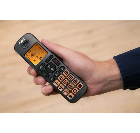 FX-5520 - Senioren DECT telefoon met grote toetsen en 2 handsets, zwart  Fysic