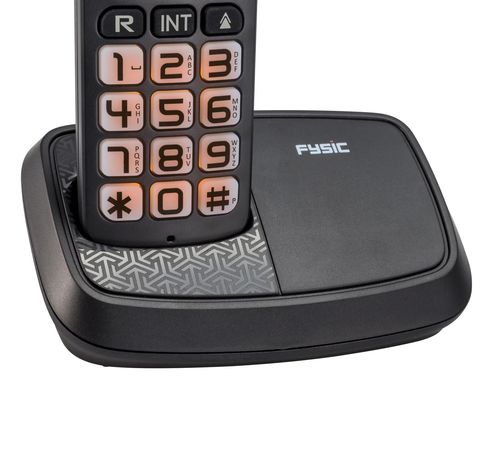 FX-5520 - Senioren DECT telefoon met grote toetsen en 2 handsets, zwart  Fysic